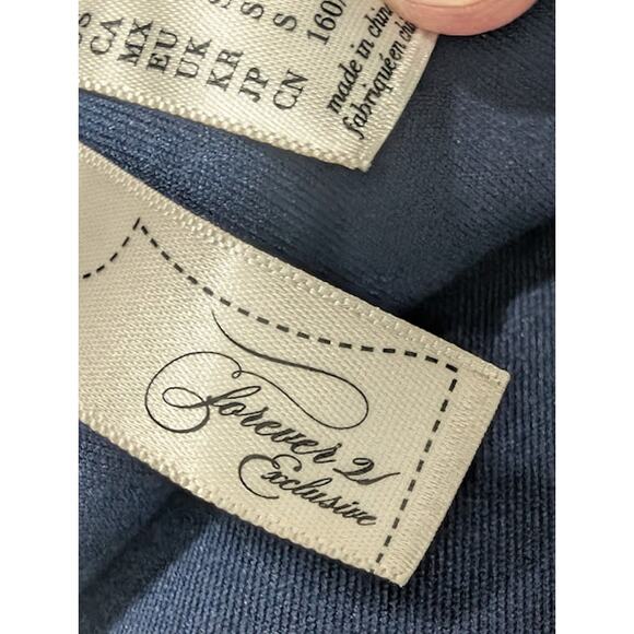 FOREVER 21 Exclusive Navy Blue Strapless Textured Dress Women's Size Small NWT - Picture 9 of 9